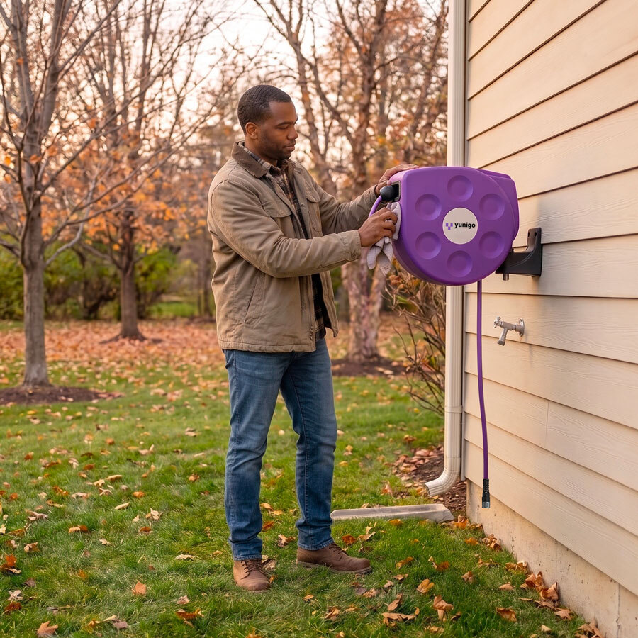 Clean the hose and reel Clean the hose and reel