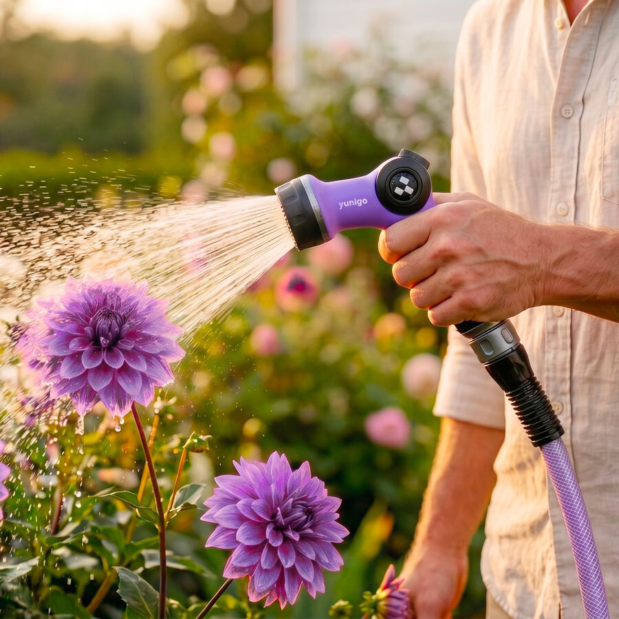 It helps reduce kinks, tangles and watering frustration