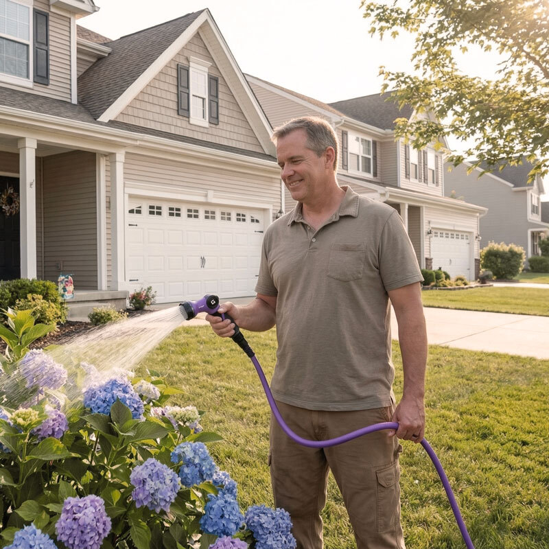 Light and no kink expandable hose